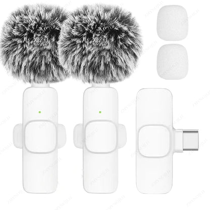 Maikrofoni ya Lavalier Isiyo na Waya Kwa iPhone Android Vloggers Pro